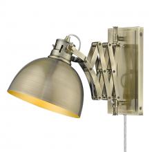 Golden 3824-A1W AB-AB - Hawthorn Articulating 1-Light Wall Sconce