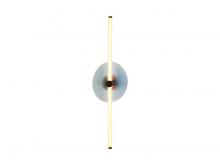Golden 3882-39 RG BL-CL - Colorella LED 39" Wall Sconce in Rose Gold with Hammered Blue Shade