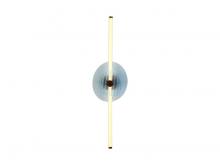 Golden 3882-39 RG BL-RB - Colorella LED 39" Wall Sconce in Rose Gold with Hammered Blue Shade