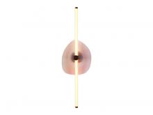 Golden 3882-39 RG PI-CL - Colorella LED 39" Wall Sconce in Rose Gold with Pink Seeded Shade