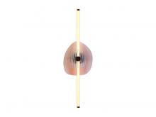 Golden 3882-39 RG PI-RB - Colorella LED 39" Wall Sconce in Rose Gold with Pink Seeded Shade