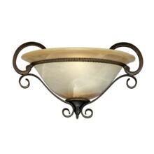 Golden 3890-WSC GB - Meridian 1 Light Wall Sconce in Golden Bronze with Antique Marbled Glass