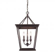Golden 4214-3P EB - Davenport 3 Light Pendant in Etruscan Bronze