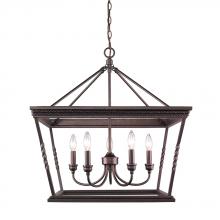 Golden 4214-5 EB - Davenport 5 Light Chandelier in Etruscan Bronze
