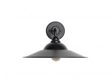 Golden 5096-OWL15 BLK-BLK - Croma 15" Wall Sconce - Outdoor in Matte Black with Matte Black Shade