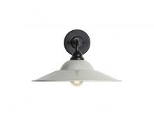 Golden 5096-OWL15 BLK-MGY - Croma 15" Wall Sconce - Outdoor in Matte Black with Matte Gray Shade