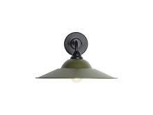 Golden 5096-OWL15 BLK-MP - Croma 15" Wall Sconce - Outdoor in Matte Black with Matte Pine Shade