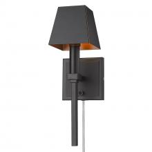 Golden 5905-1W BLK-BLK - 1 Light Wall Sconce