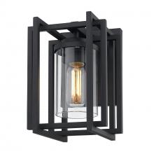 Golden 6071-OWS NB-CLR - Tribeca Small Outdoor Wall Sconce in Natural Black