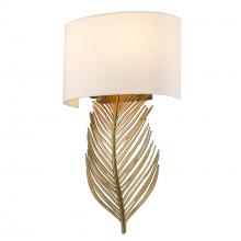 Golden 6930-WSC VFG-IL - Cay 2 Light Wall Sconce in Vintage Fired Gold with Ivory Linen Shade