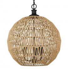 Golden 6933-3P BLK-NR - 3 Light Pendant