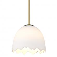 Golden 6951-S BCB-POR - Brinkley Small Pendant in Brushed Champagne Bronze with Porcelain Shade