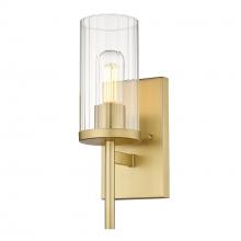 Golden 7011-1W BCB-CLR - Winslett BCB 1 Light Wall Sconce in Brushed Champagne Bronze with Clear Glass Shade