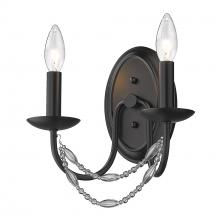 Golden 7644-2W BLK - 2 Light Wall Sconce