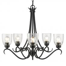 Golden 8001-5 BLK-SD - 5 Light Chandelier