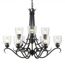 Golden 8001-9 BLK-SD - 9 Light Chandelier