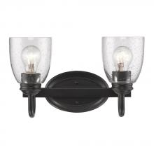 Golden 8001-BA2 BLK-SD - 2 Light Bath Vanity