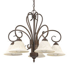 Golden 8606-D5 RBZ-TEA - 5 Light Nook Chandelier