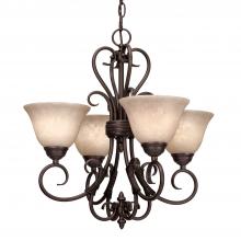 Golden 8606-GM4 RBZ-TEA - 4 Light Mini Chandelier