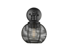 Golden 6802-1W BLK - Calypso 1 Light Wall Sconce in Matte Black with Matte Black Shade