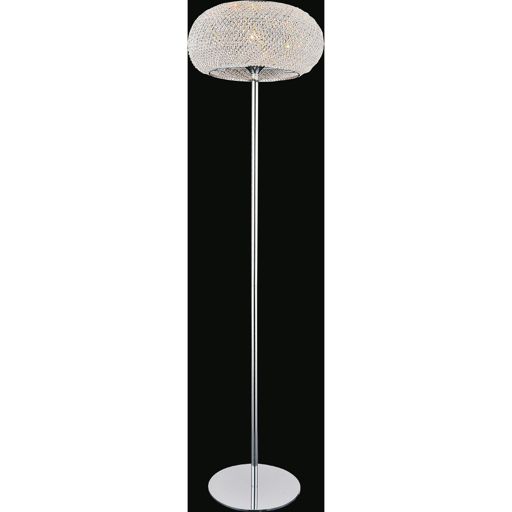 Tiffany 1 Light Floor Lamp With Chrome Finish