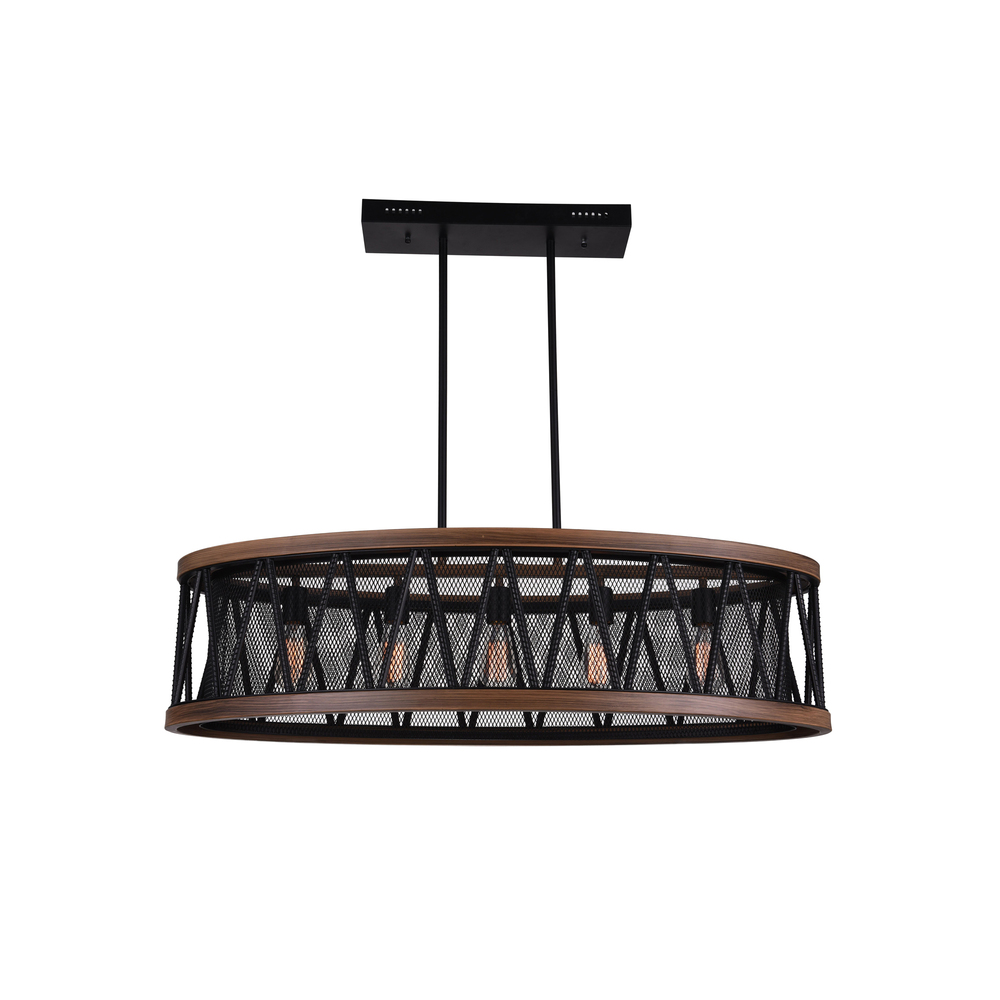 Parsh 5 Light Island Chandelier With Pewter Finish