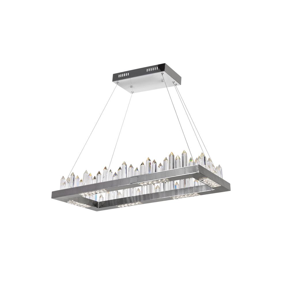 Agassiz LED Island/Pool Table Chandelier With Polished Nickel Finish