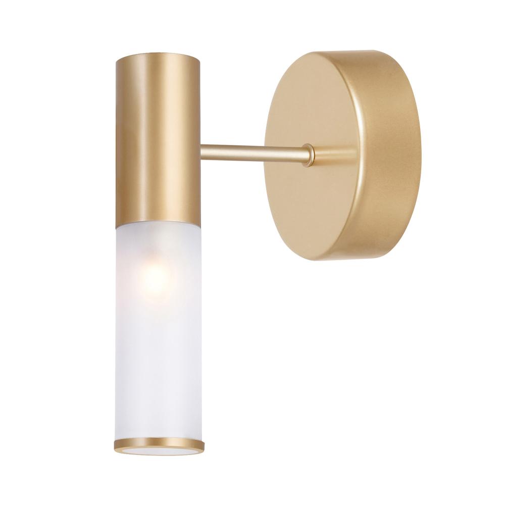 Pipes 1 Light Sconce With Sun Gold Finish