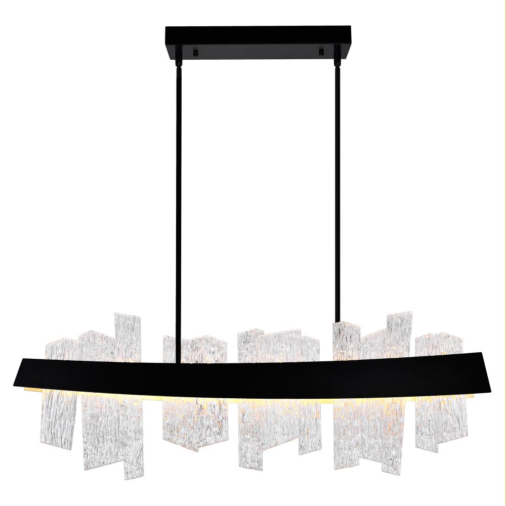 Guadiana 39 in LED Black Chandelier