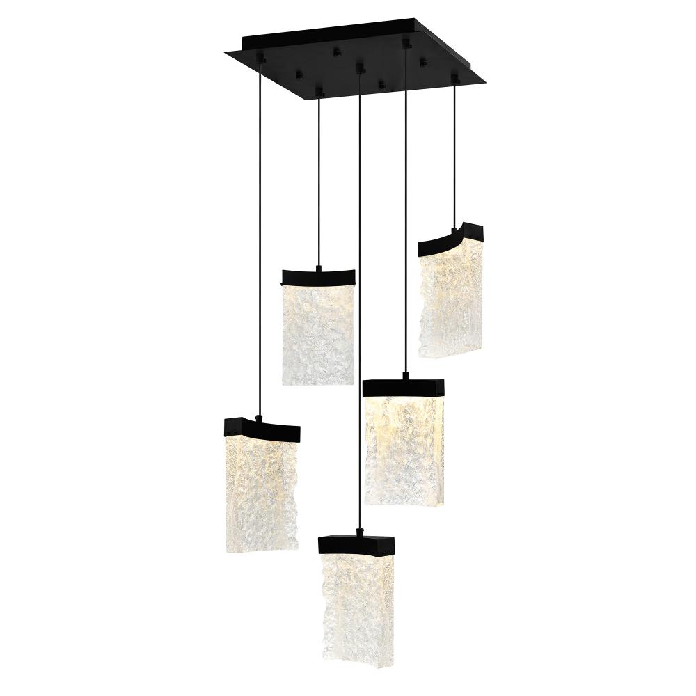 Lava Integrated LED Black Mini Pendant