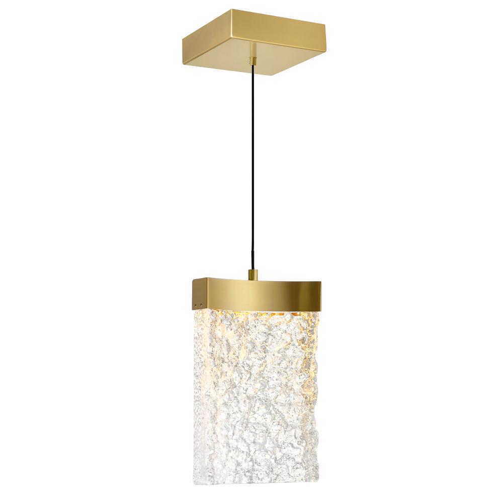 Lava Integrated LED Brass Mini Pendant