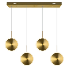 CWI Lighting 1204P30-4-625 - Ovni LED Island/Pool Table Chandelier With Brass Finish