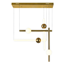 CWI Lighting 1208P32-4-625-RC - Baton LED Island/Pool Table Chandelier With Brass Finish