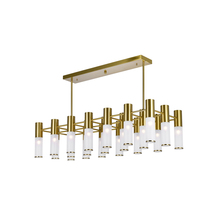 CWI Lighting 1221P38-21-625 - Pipes 21 Light Island/Pool Table Chandelier With Brass Finish