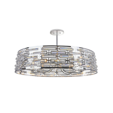 CWI Lighting 9975P39-8-601 - Petia 8 Light Drum Shade Island Light With Chrome Finish