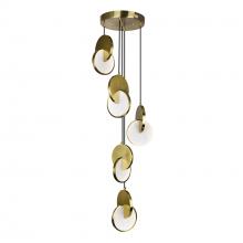 CWI Lighting 1206P18-5-629 - Tranche LED Pendant With Brushed Brass Finish