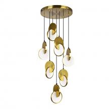 CWI Lighting 1206P24-7-629 - Tranche LED Pendant With Brushed Brass Finish