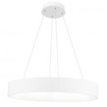 CWI Lighting 7103P24-1-104 - Arenal LED Drum Shade Pendant With White Finish
