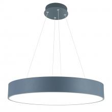 CWI Lighting 7103P24-1-167 - Arenal LED Drum Shade Pendant With Gray & White Finish