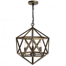 CWI Lighting 9641P17-3-128 - Amazon 3 Light Up Pendant With Antique forged copper Finish
