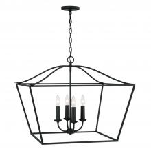 Capital 350641BI - 4-Light Foyer Pendant Lantern in Black Iron