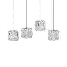 Kuzco Lighting Inc MP7804 - Four Mini LED Multi-Linear Pendant with Exquisite Diamond Cut Clear Crystals