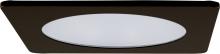Elco Lighting EL2412W - 4" Square Shower Trim with Frosted Lens