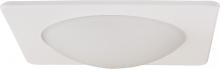 Elco Lighting EL2416W - DISCON 4" SQR SHOWER TRIM W/DROP GLASS