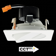 Elco Lighting EL446HLCT5W - 4" SQR LED GMBL INSRT 120VDIM 1000LM 5CCT