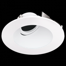 Elco Lighting ELK4347W - 4" KOTO WHT RND SLOPED RFLCTR W/ CLR GLSS