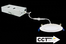 Elco Lighting ERT311CT5W - 3" LED SLM PNL 10W 600LMN DIM 5CCT 120V