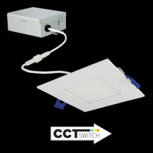 Elco Lighting ERT441CT5W - 4" SQR LED PNL LGHT 12W 700 LMN 5CCT
