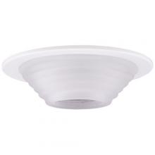 Elco Lighting EL1453W - DISCON 4" WHT GLASS CONE LV TRIM