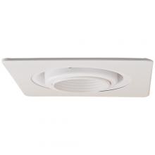 Elco Lighting EL2434WW - DISCON 4" SQR GIMBAL RING BAFFLE TRIM